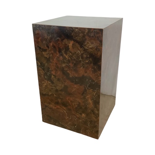 Used Vintage Faux Burl Display Pedestal for sale on AptDeco