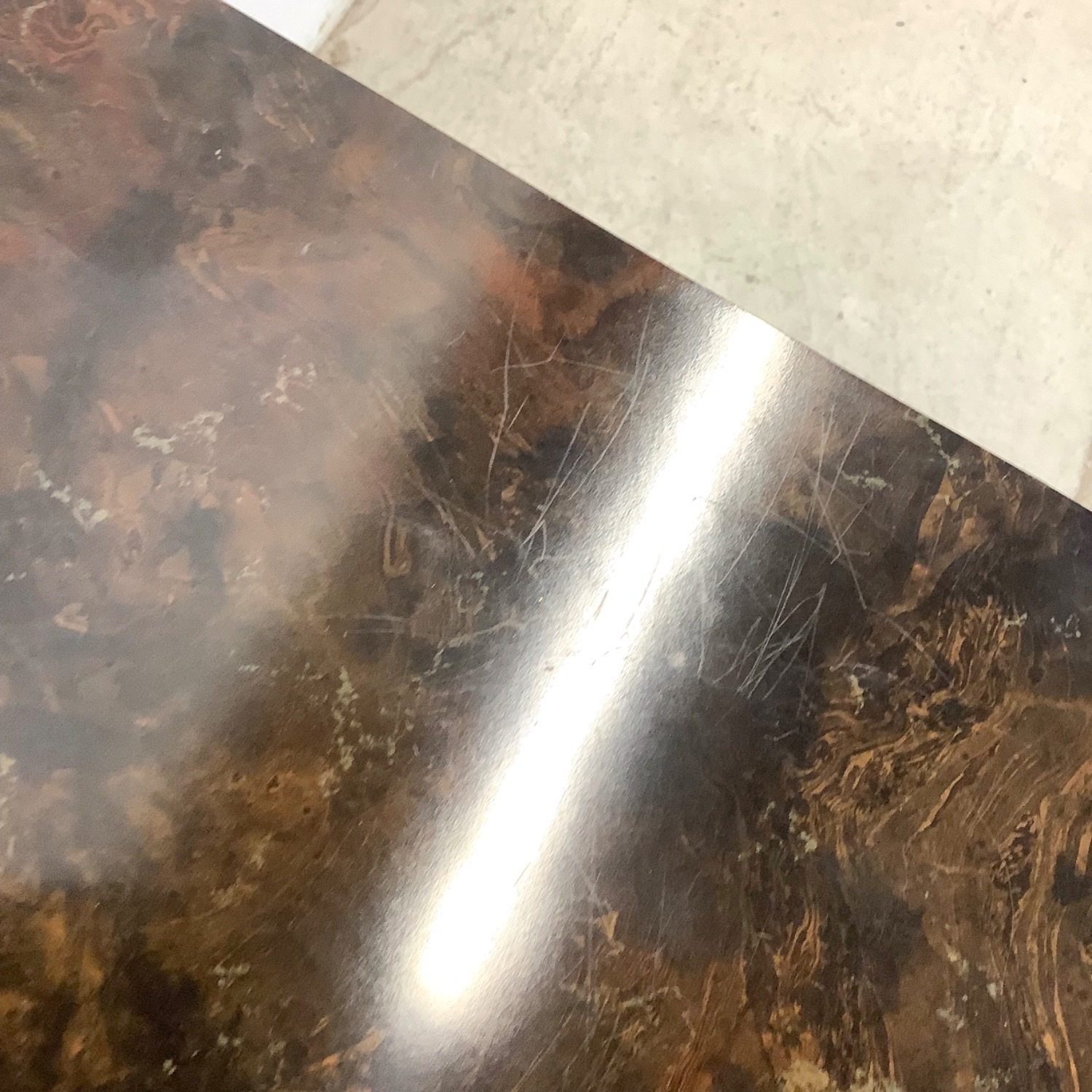 Vintage Faux Burl Display Pedestal - image-13