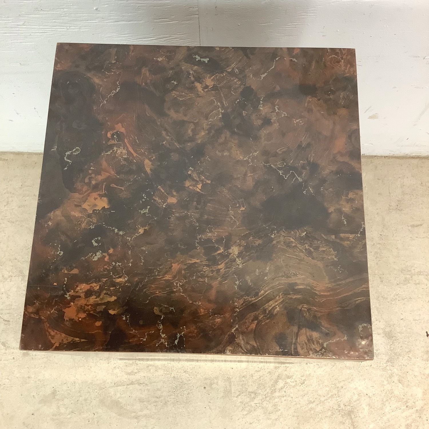 Vintage Faux Burl Display Pedestal - image-5