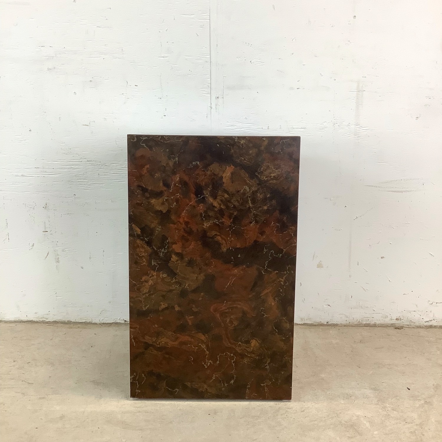 Vintage Faux Burl Display Pedestal - image-9