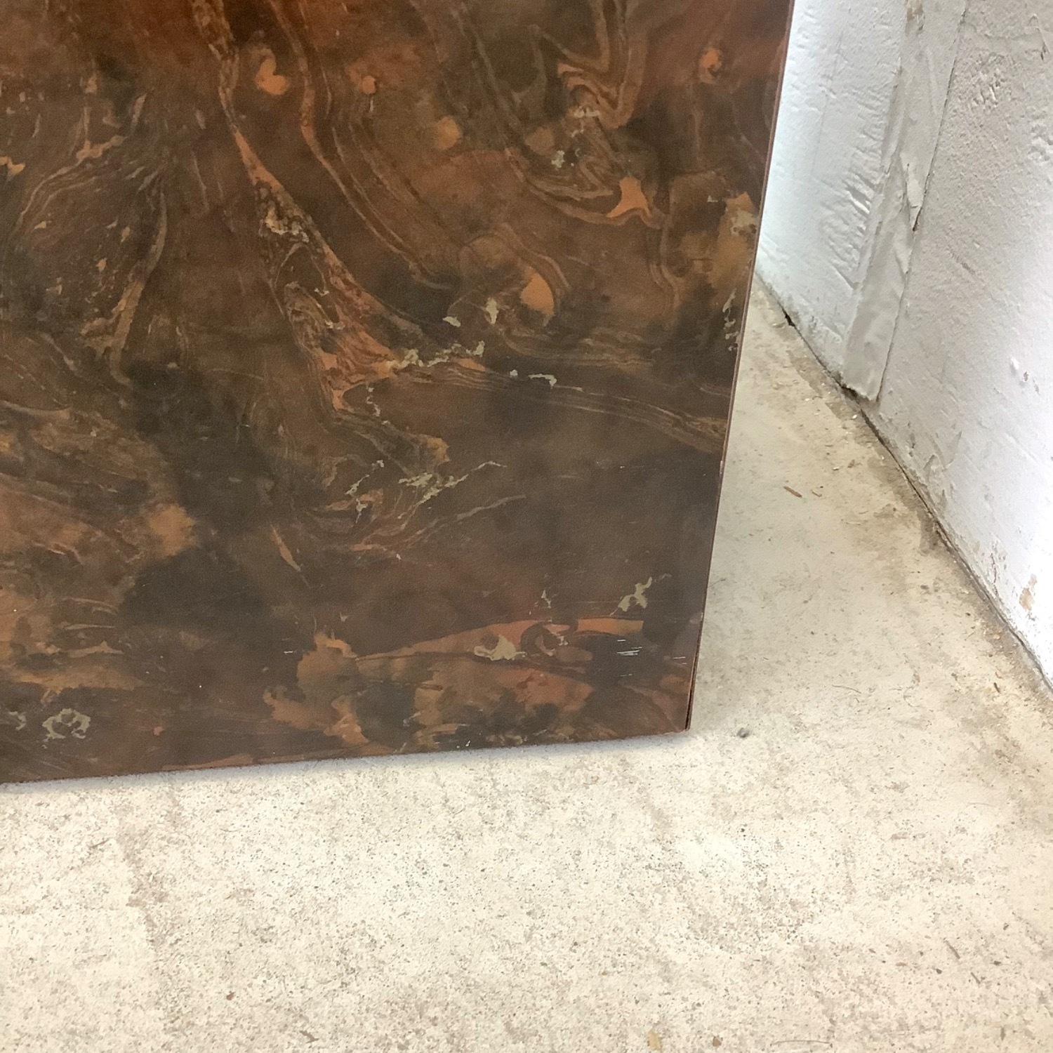 Vintage Faux Burl Display Pedestal - image-14