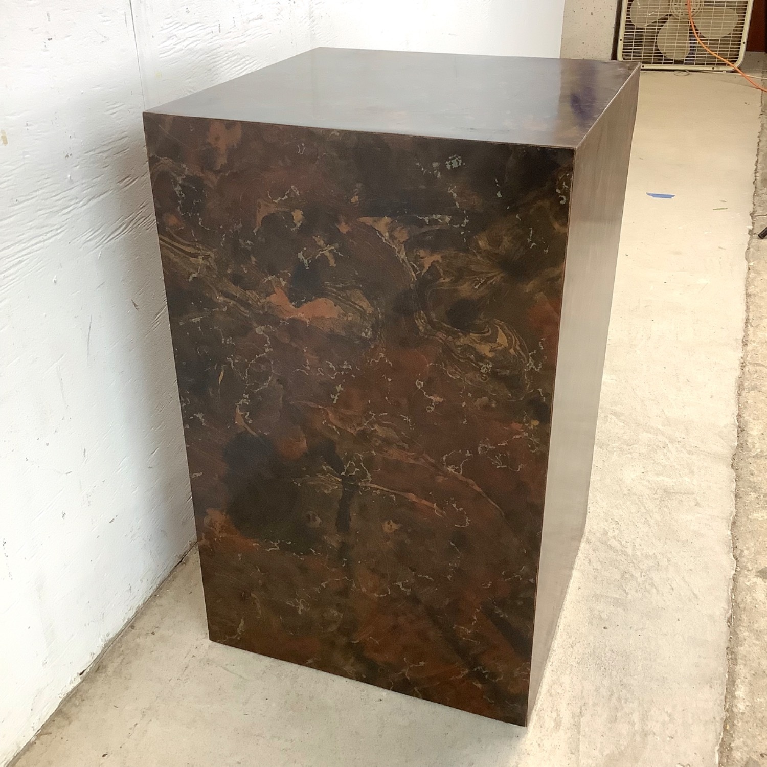 Vintage Faux Burl Display Pedestal - image-6