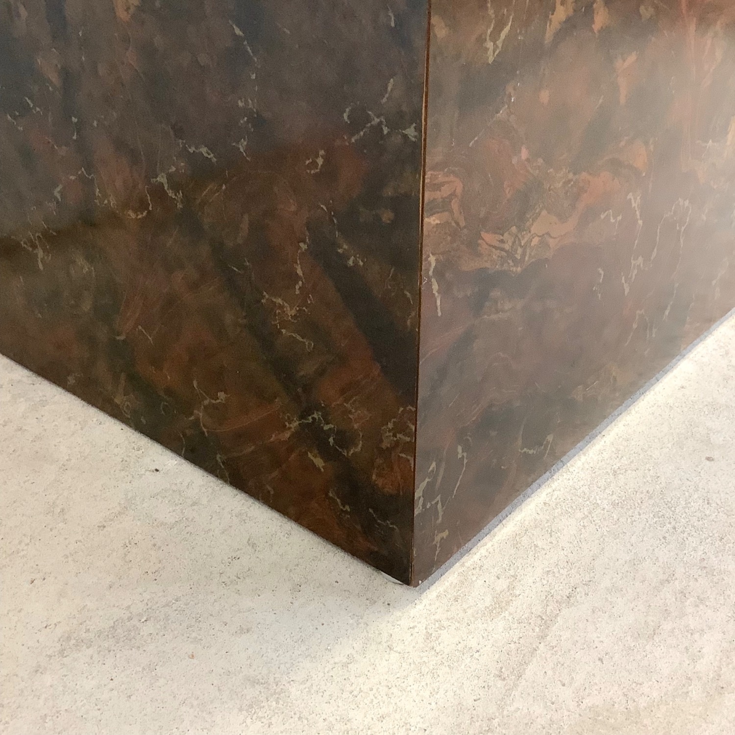 Vintage Faux Burl Display Pedestal - image-15