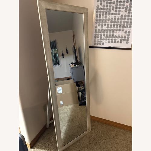 Used Rustic Wood Floor Mirror for sale on AptDeco