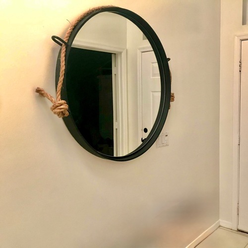 Used RH Metal & Rope Mirror for sale on AptDeco