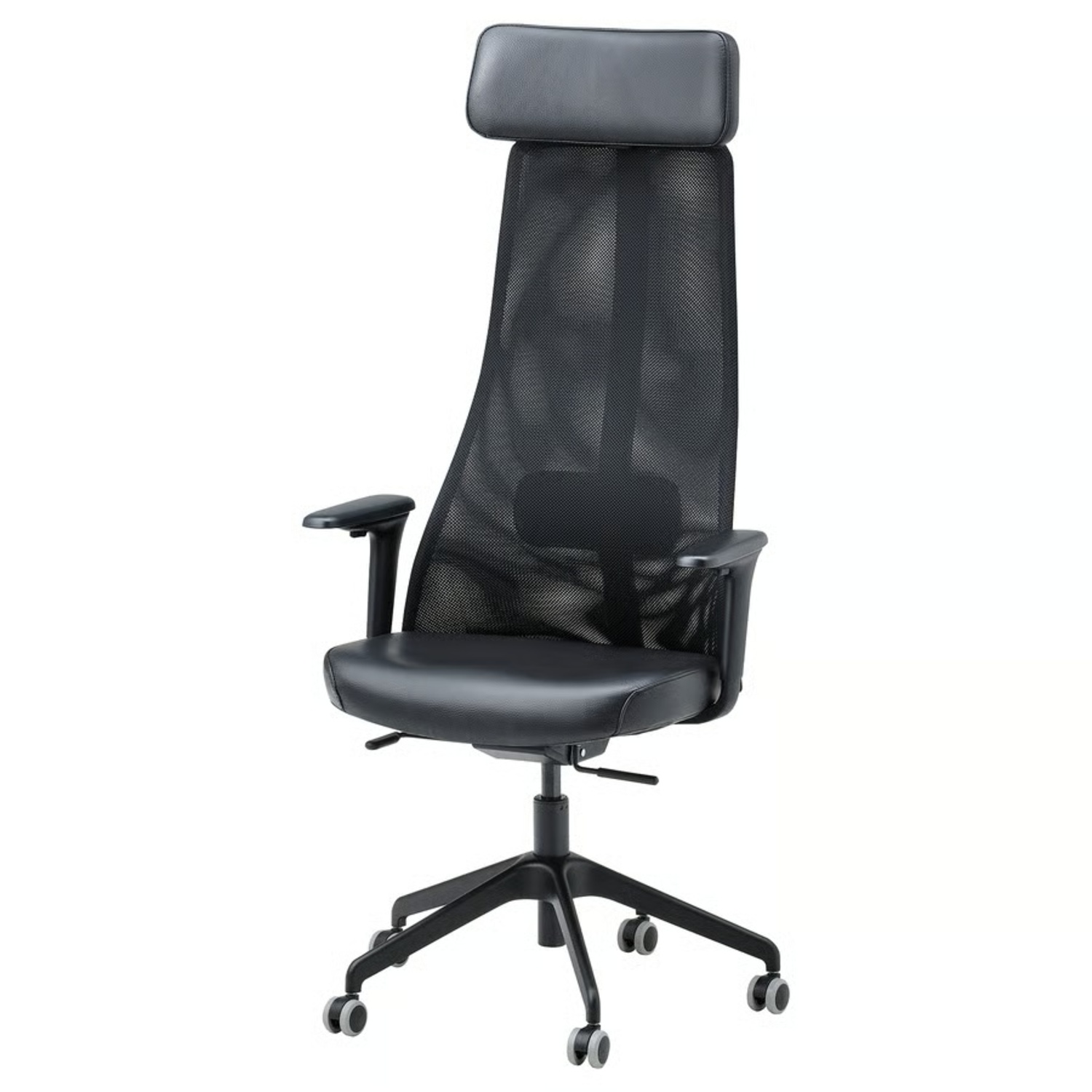 IKEA Järvfjället Black Leather Office Chair - image-8
