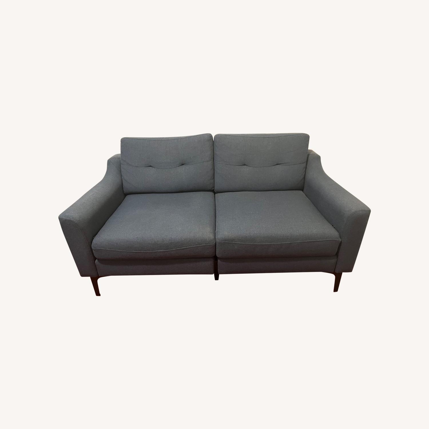 Burrow Nomad Navy Blue Loveseat Sofa - image-0