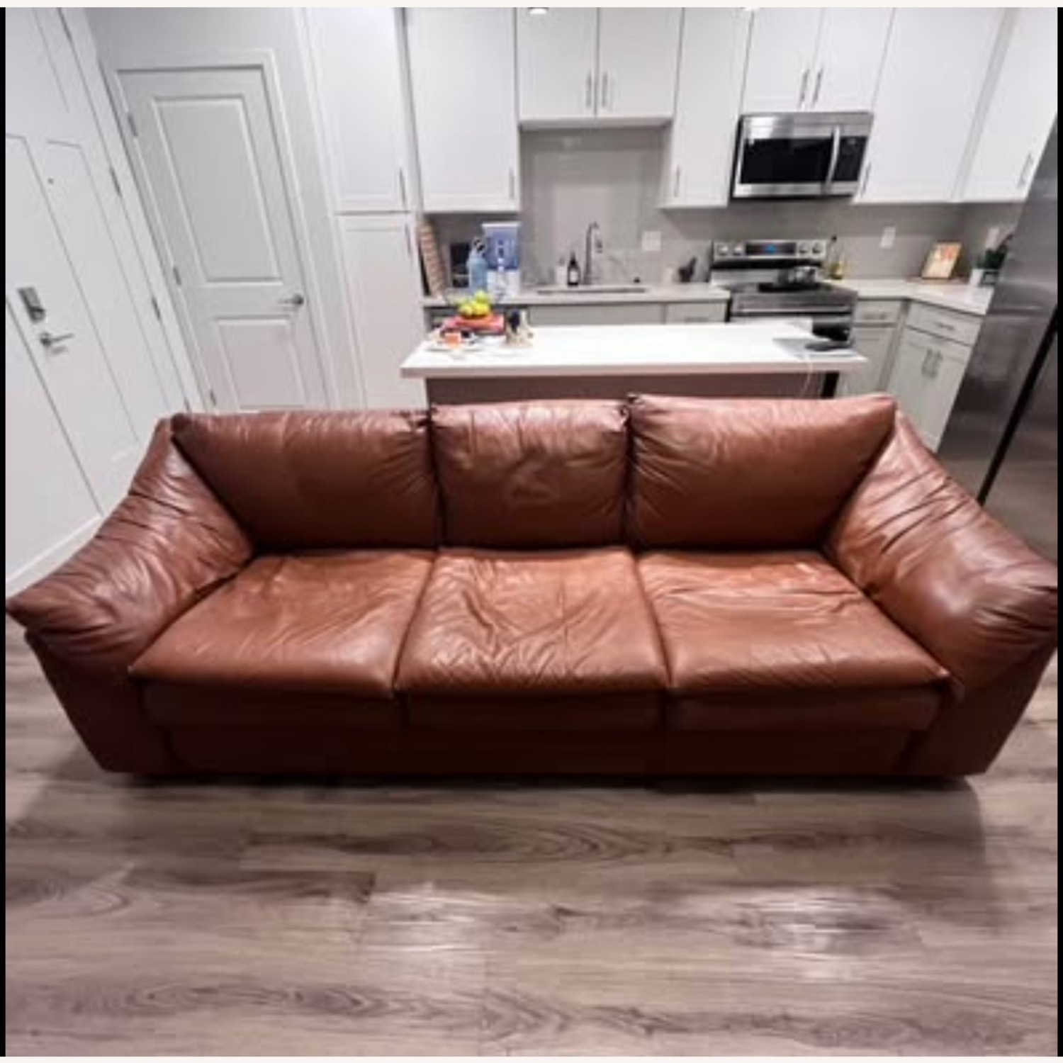 Leather Factory 3 Seat Sofa - image-1
