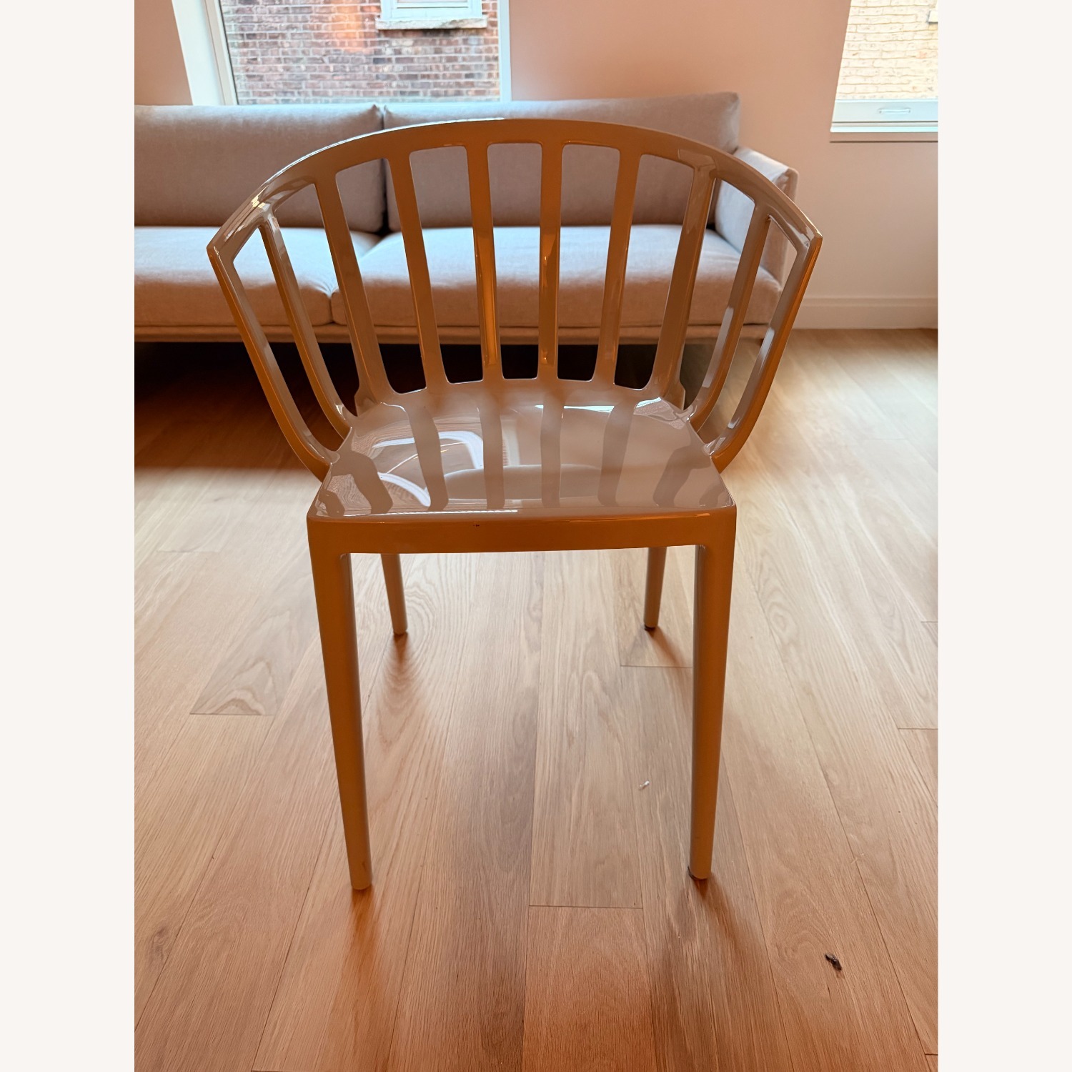 Kartell Venice Light Gray Plastic Dining Chairs X4 - image-1