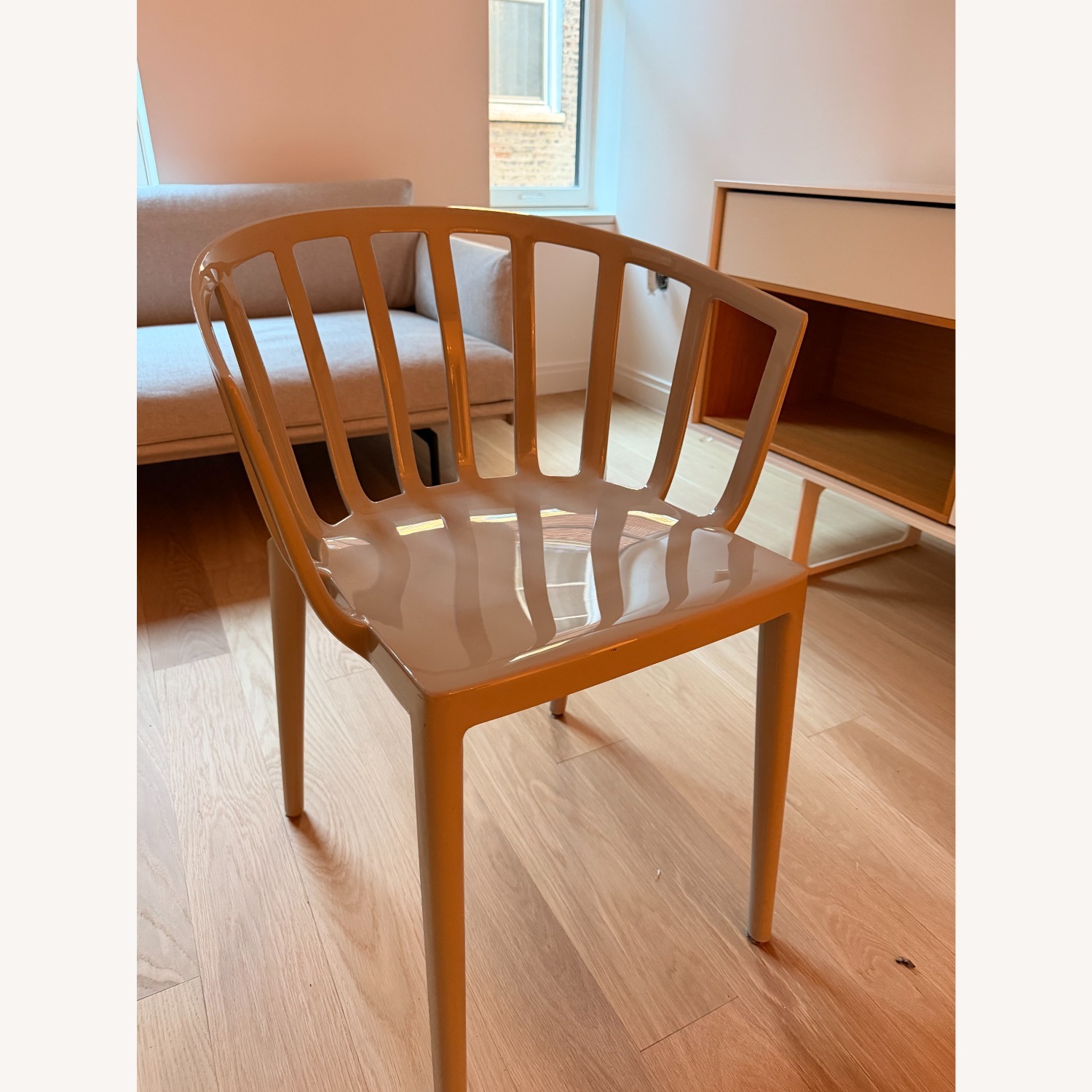 Kartell Venice Light Gray Plastic Dining Chairs X4 - image-2