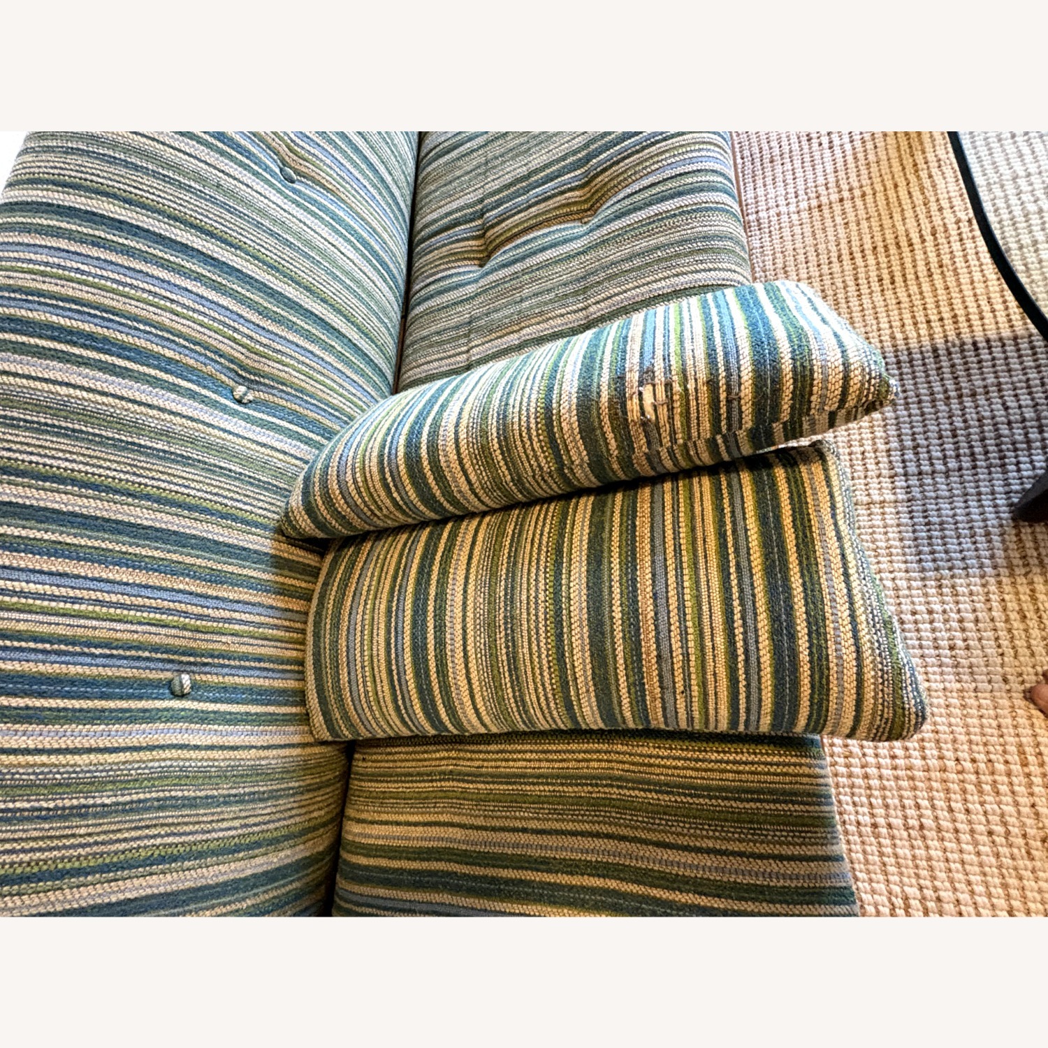 Vintage/Antique Green 3+ Seater Sofa - image-3