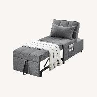 Wayfair Dark Gray Fabric Twin Bed