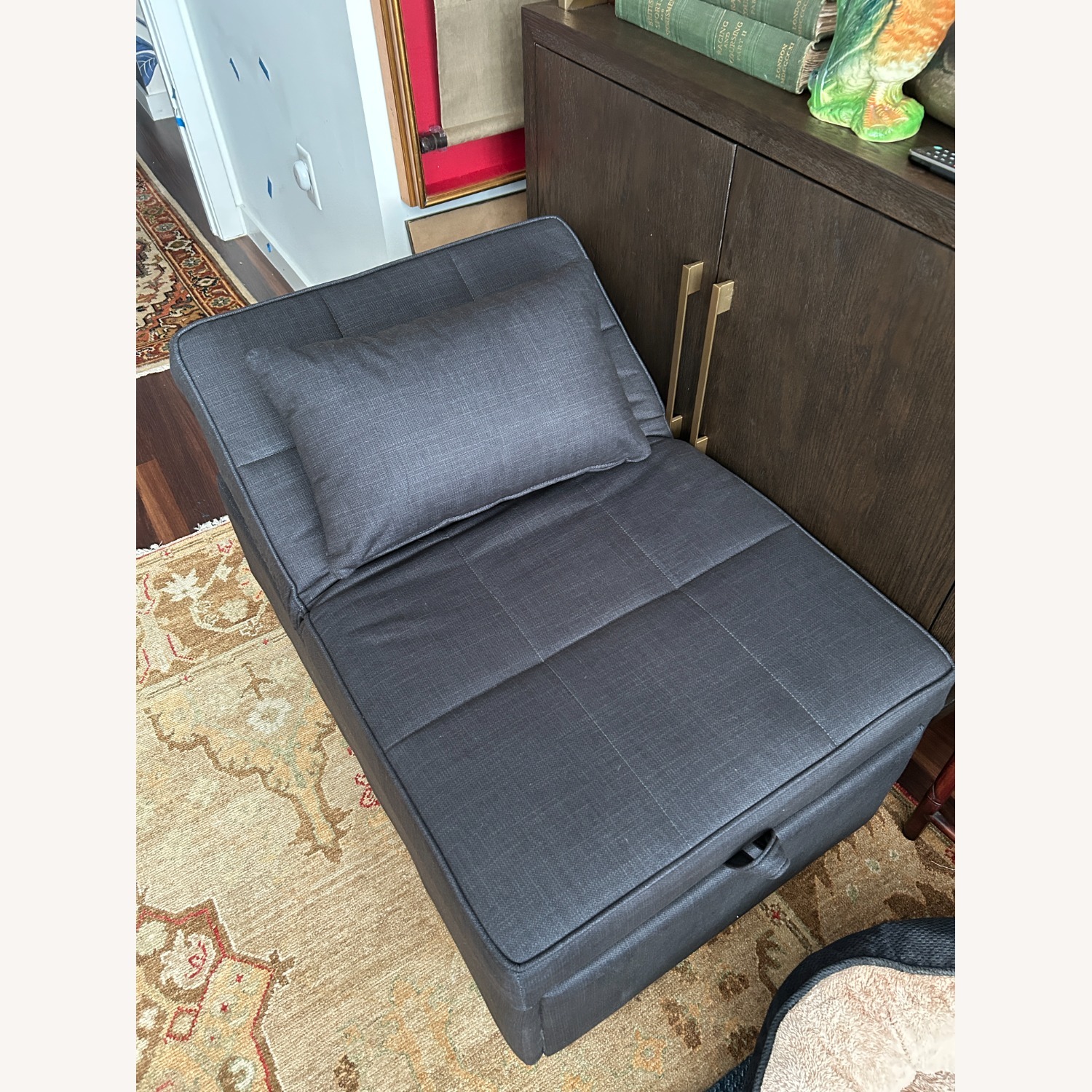 Wayfair Dark Gray Fabric Twin Bed - image-1