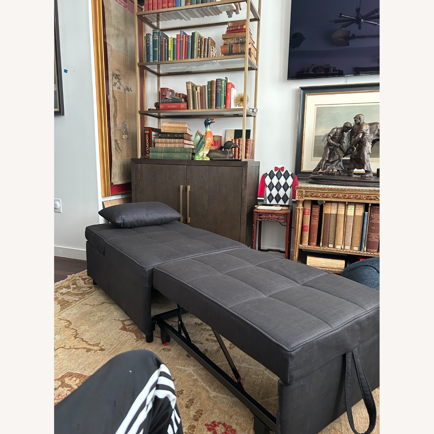 Wayfair Dark Gray Fabric Twin Bed - image-3