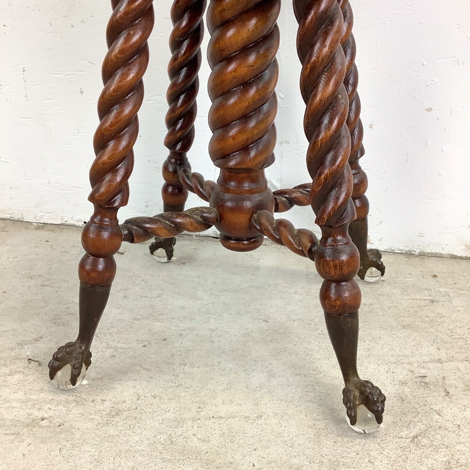 Antique Victorian Swivel Piano Stool - image-13