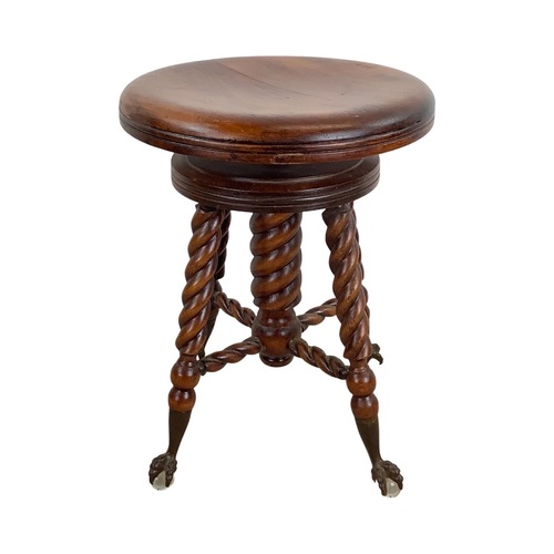 Used Antique Victorian Swivel Piano Stool for sale on AptDeco