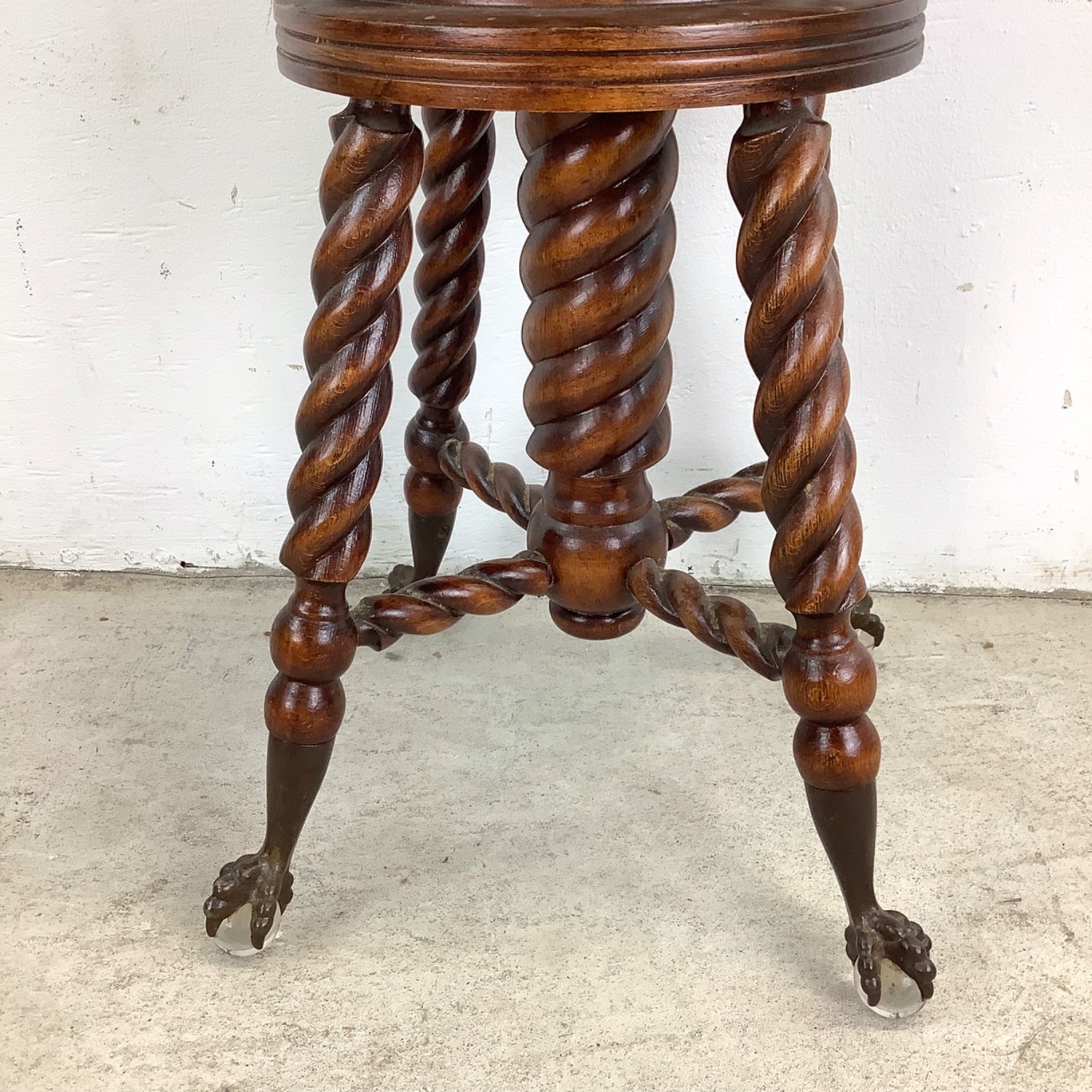 Antique Victorian Swivel Piano Stool - image-10