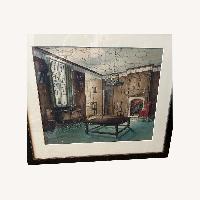 Very fine English Interior Water Color ~1910