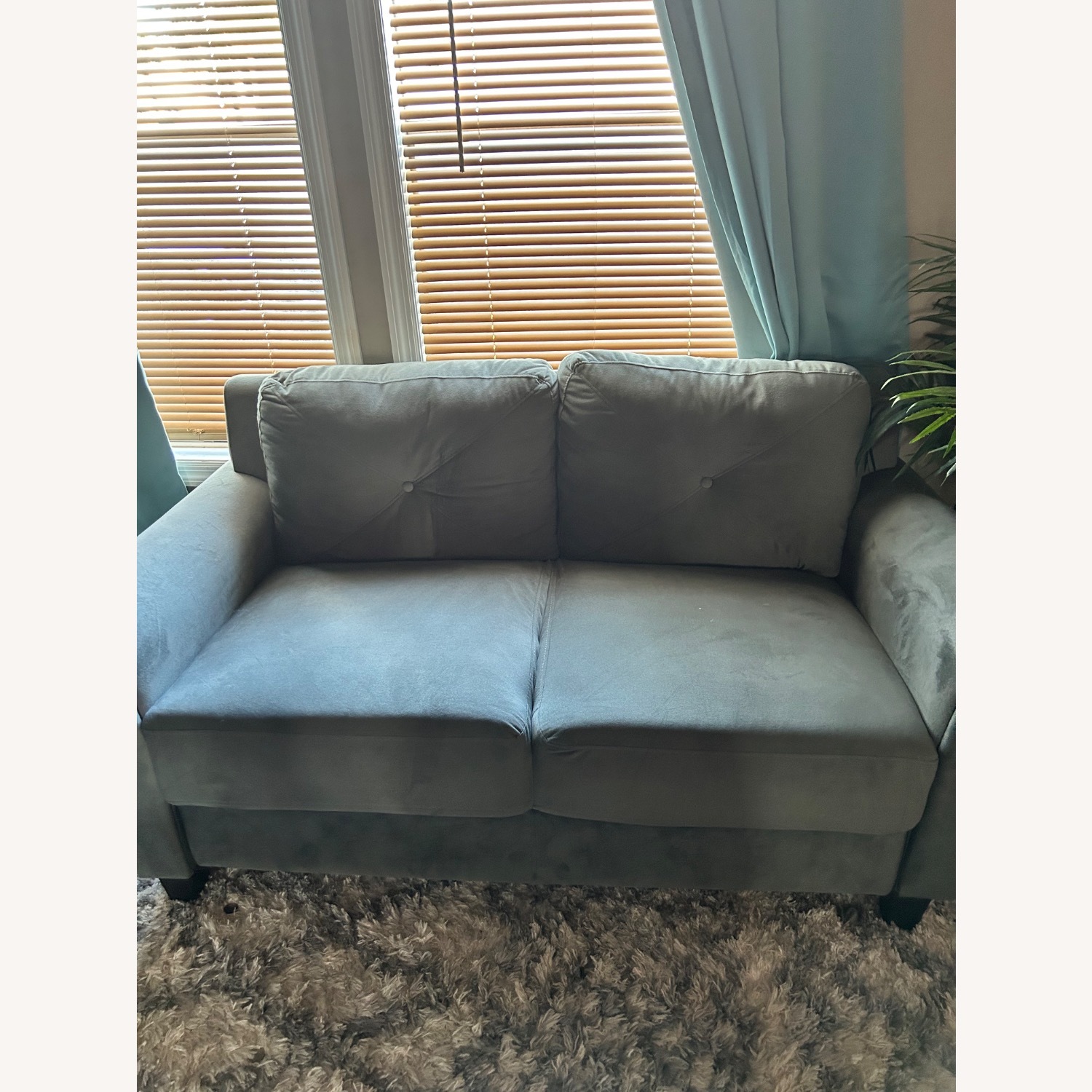 Light Gray Leather 3+ Seater Sofa - image-8