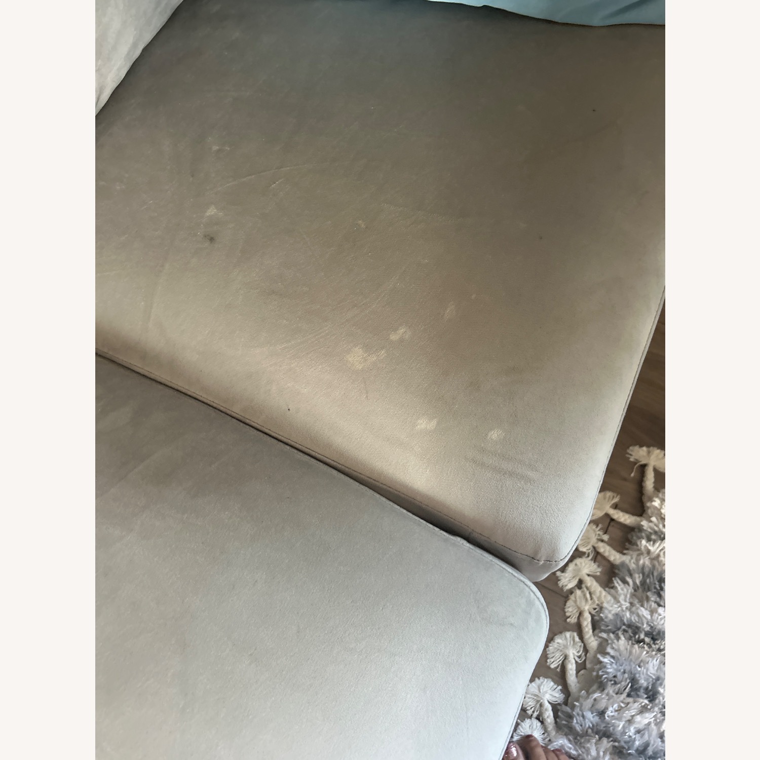 Light Gray Leather 3+ Seater Sofa - image-4
