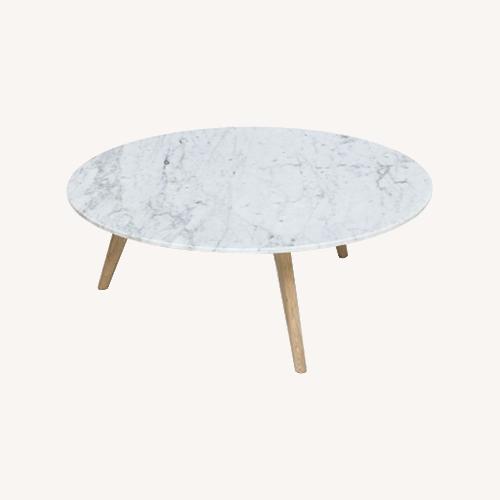 Used Article Mara 31.5" Marble Coffee Table - Oak for sale on AptDeco