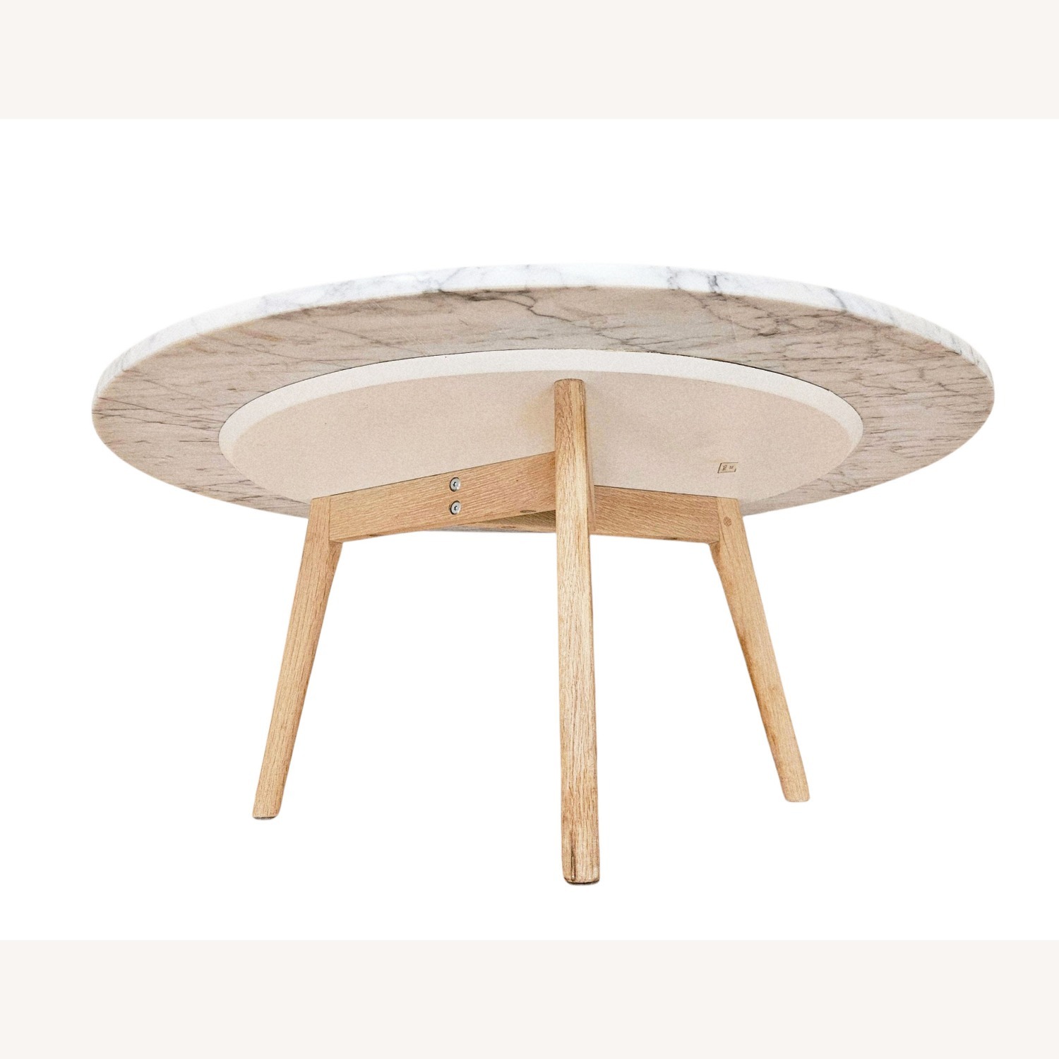Article Mara 31.5" Marble Coffee Table - Oak - image-4