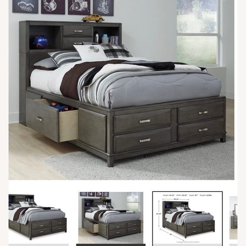 Used Caitbrook Full Storage Bed with 7 Drawers for sale on AptDeco
