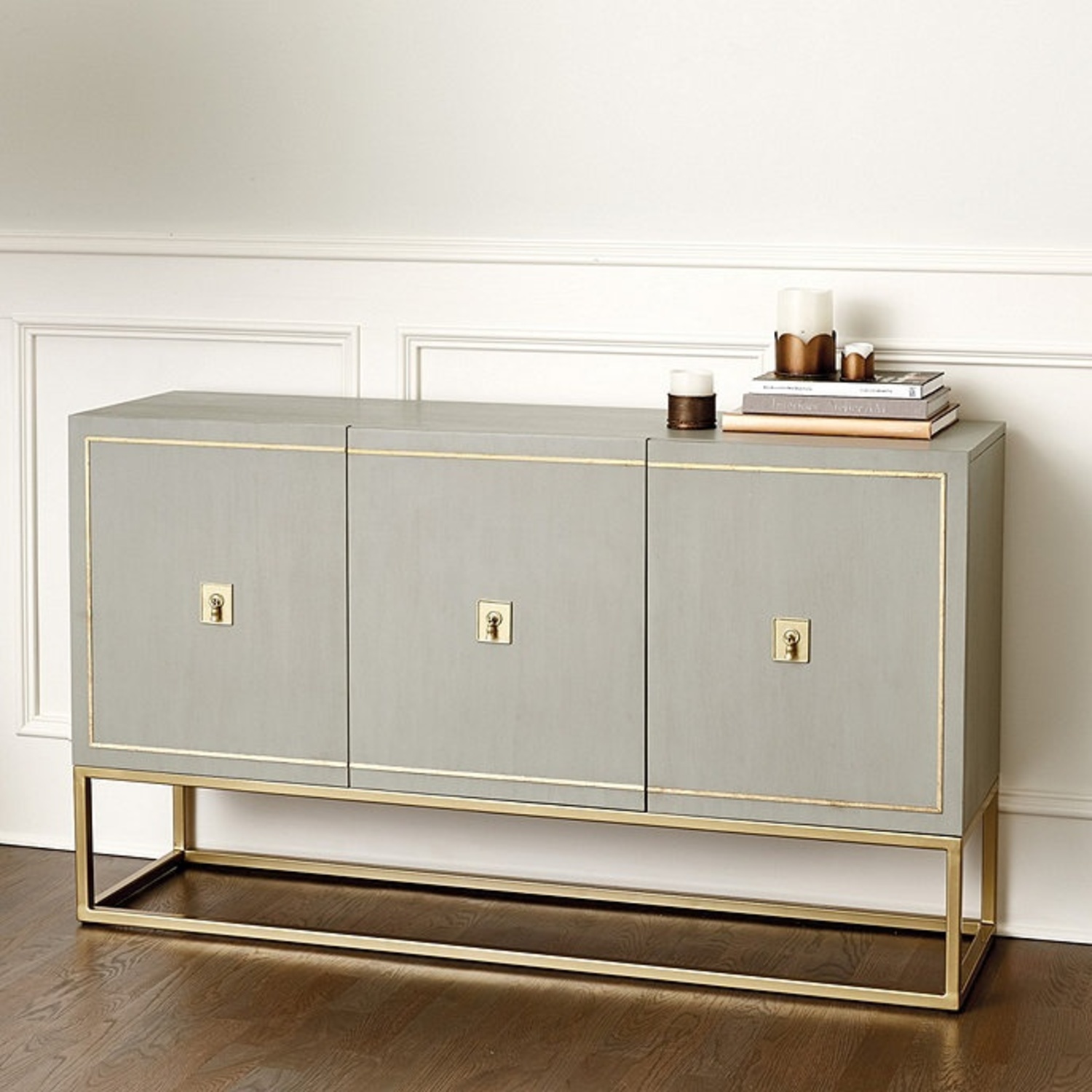 Harper Gray and Gold Console - image-7