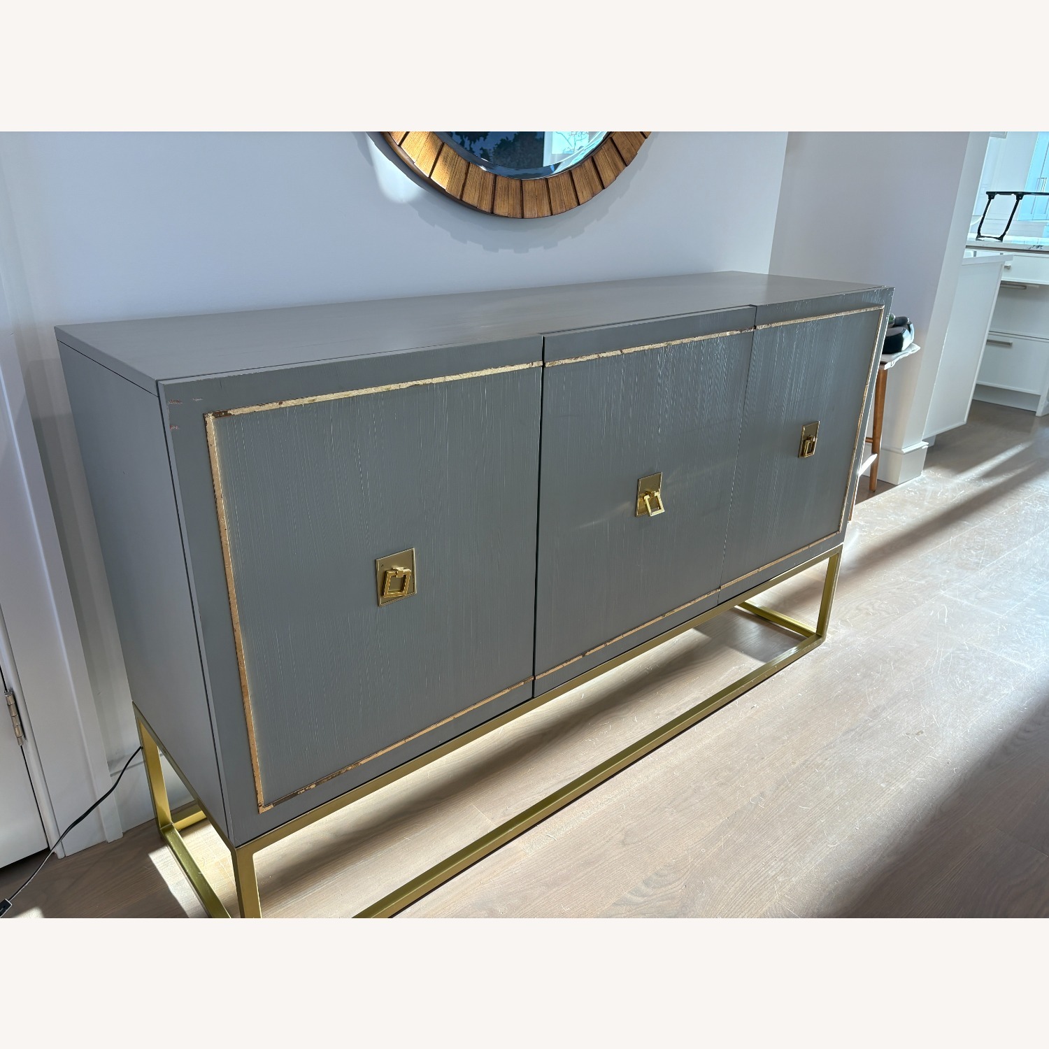 Harper Gray and Gold Console - image-2
