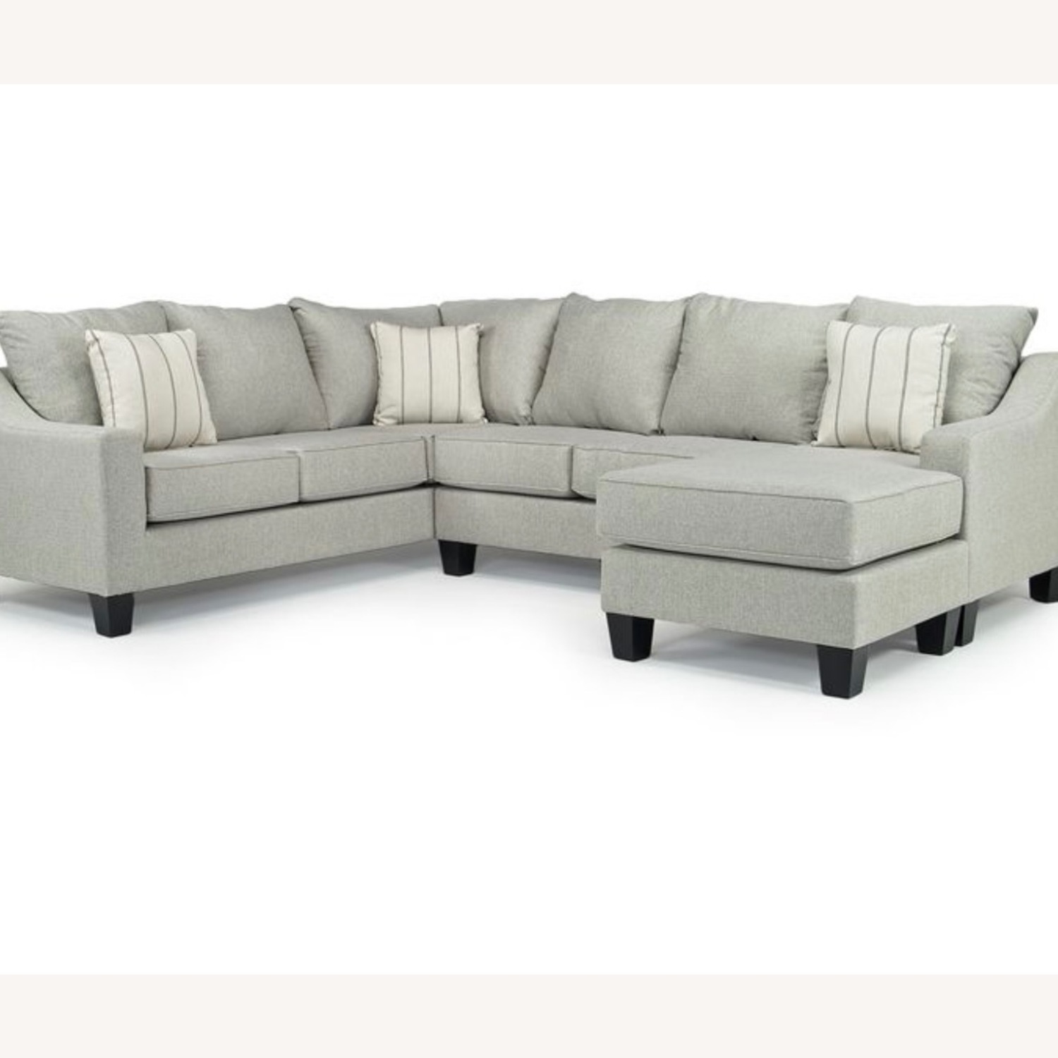 Lucy Tux Sofa Chaise Sectional in Splash Linen - image-3