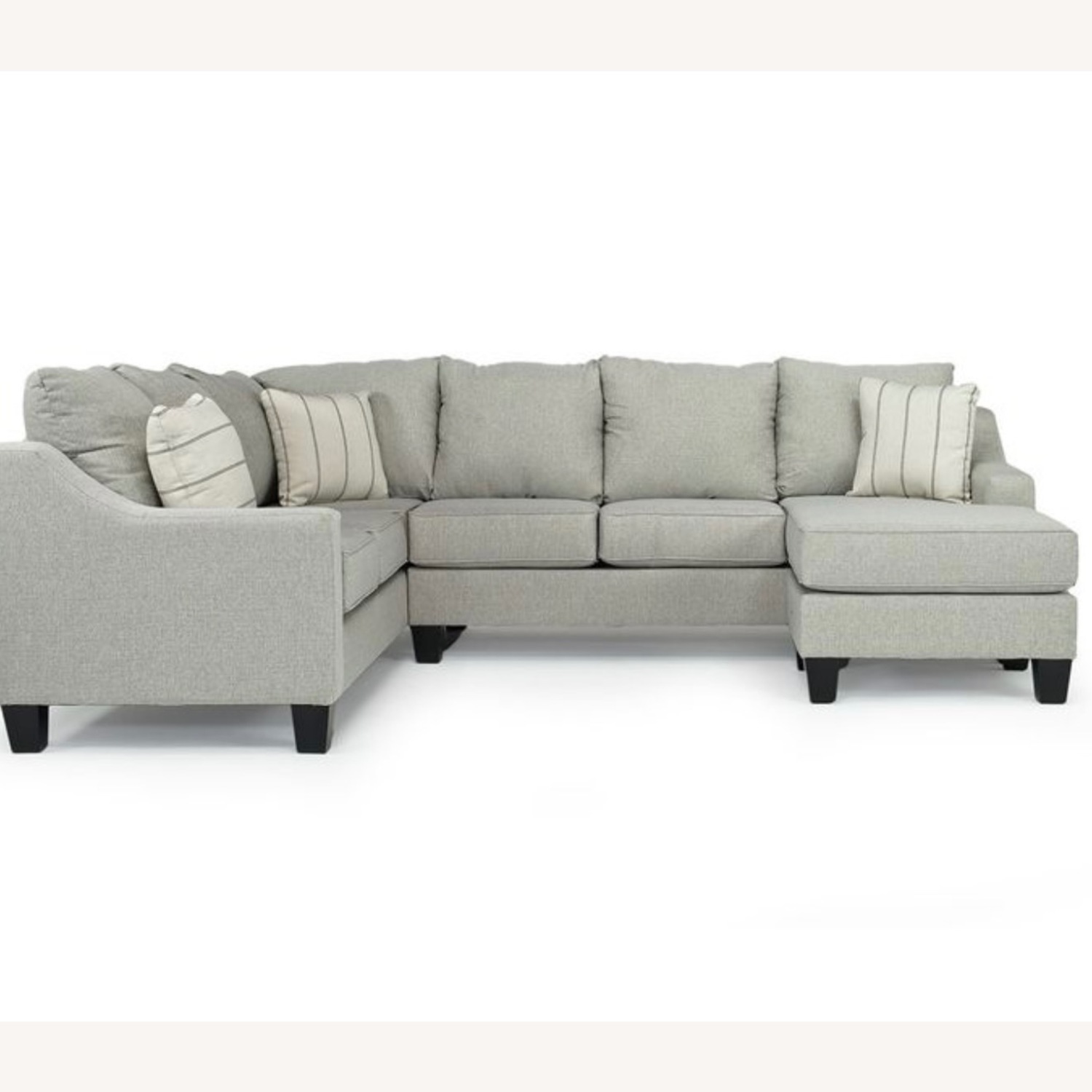 Lucy Tux Sofa Chaise Sectional in Splash Linen - image-1