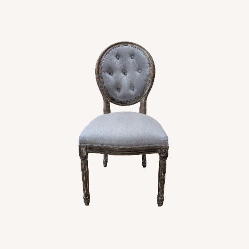 Used Light Gray Fabric Dining Chairs for sale on AptDeco