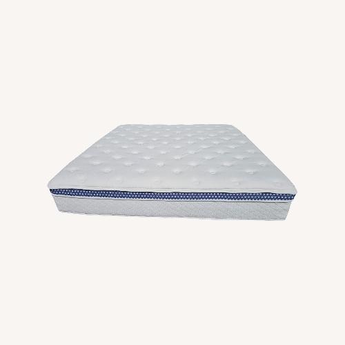 Used White Fabric King Bed for sale on AptDeco