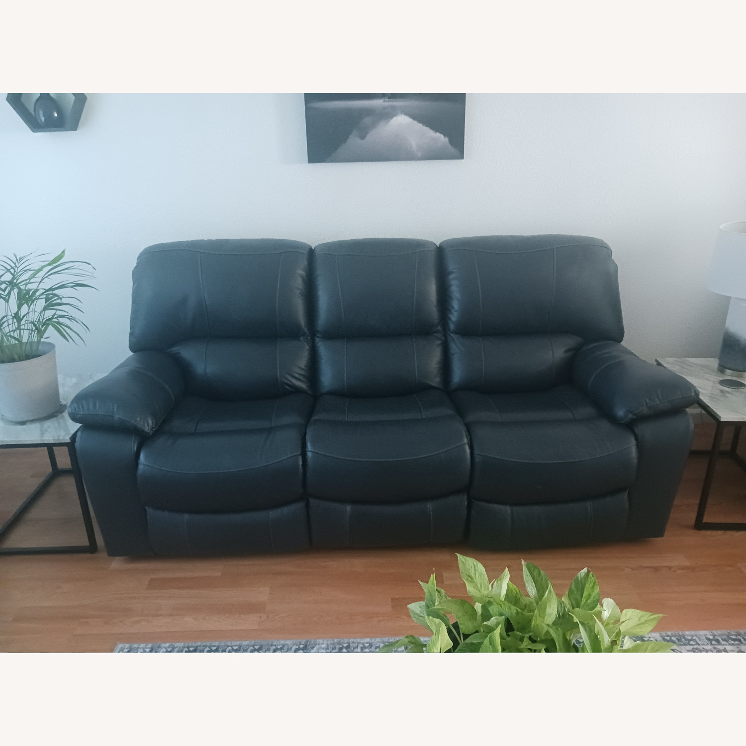 Ashley Furniture Blue Leesworth Power Reclining Sofa - image-1