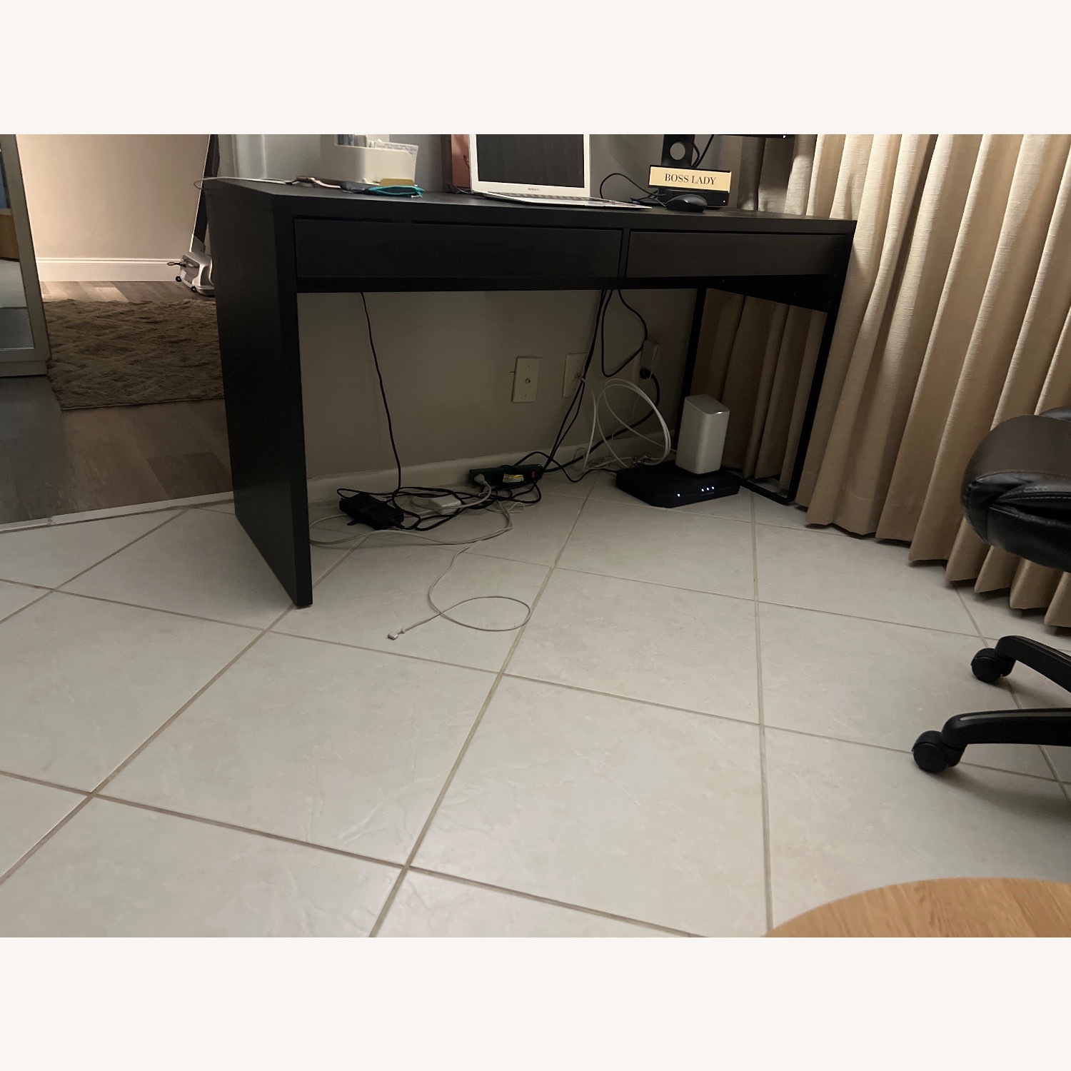 IKEA MICKE Desk Black-Brown - image-3