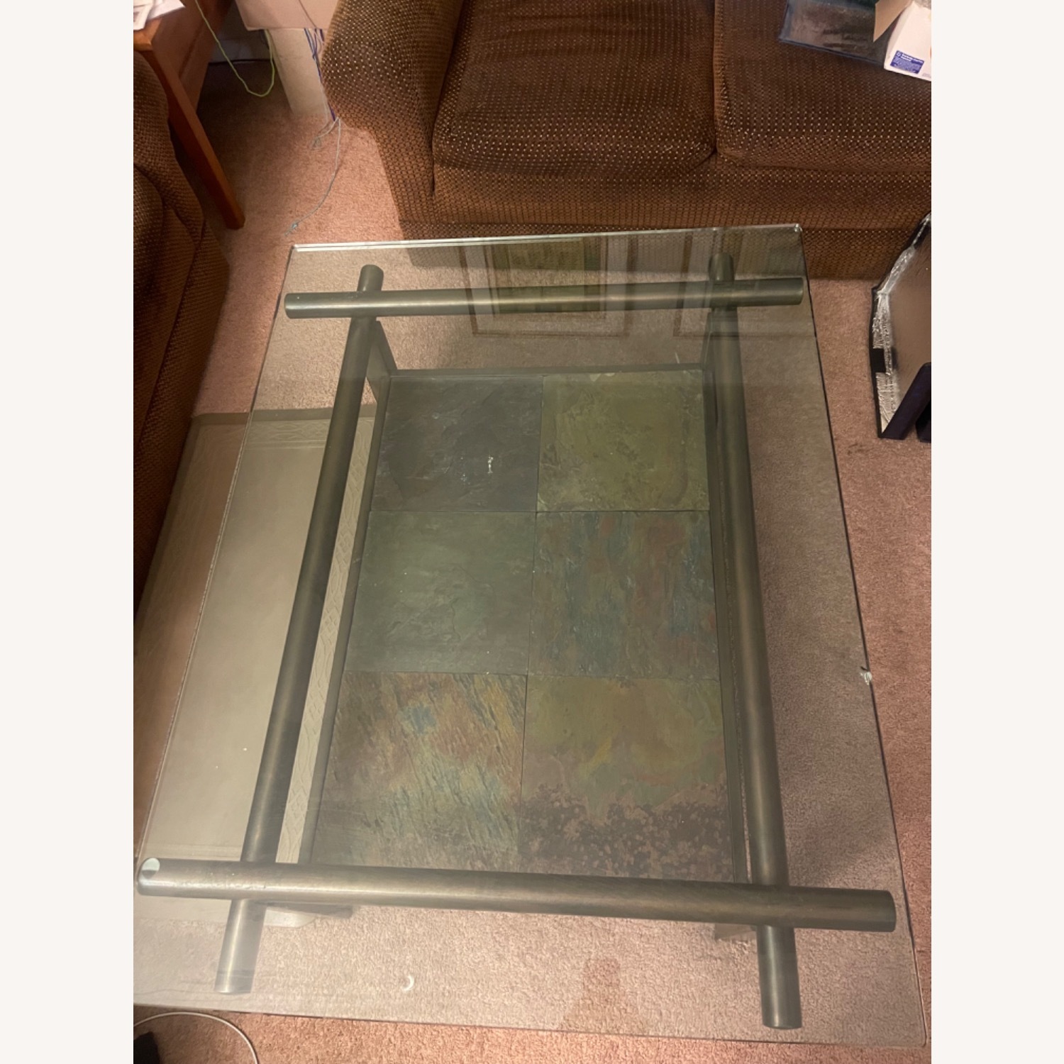 Bronze and Glass Coffee Table - image-3