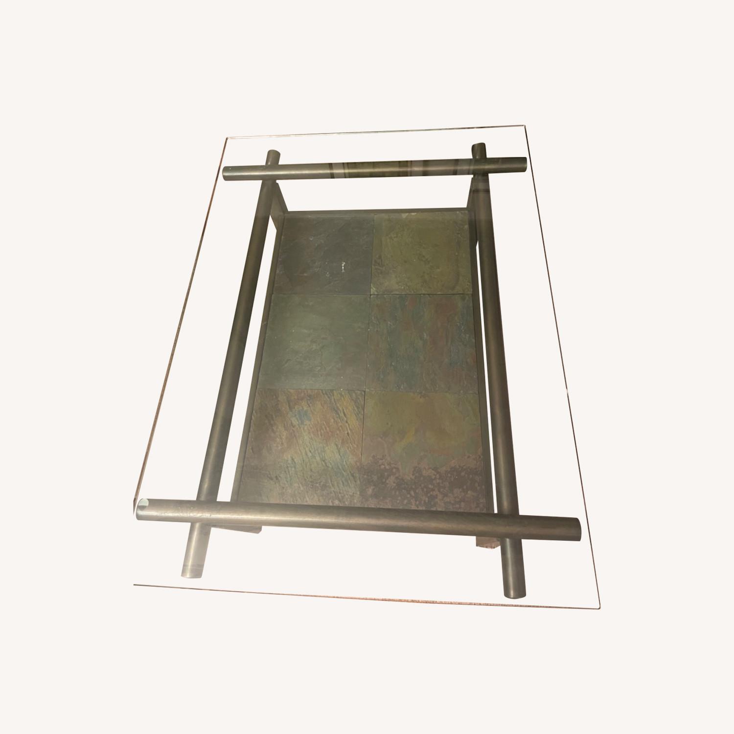 Bronze and Glass Coffee Table - image-0