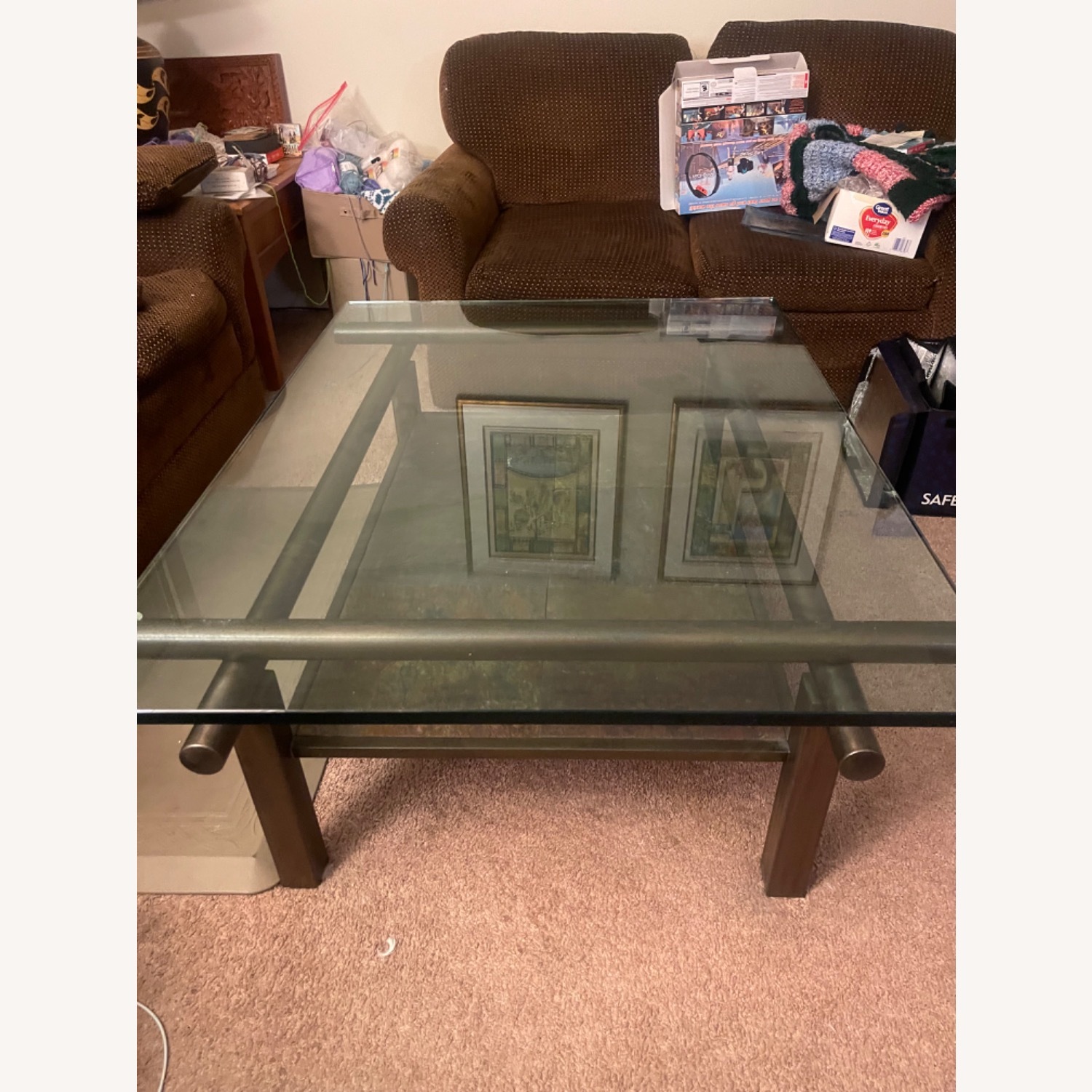 Bronze and Glass Coffee Table - image-2