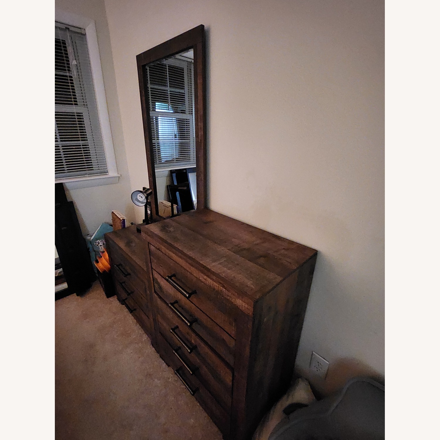 Bob's Discount Furniture Dark Brown Wood Dresser - image-3