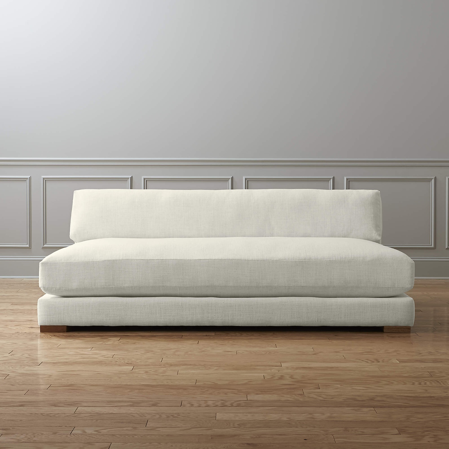 CB2 Piazza White Fabric 3+ Seater Sofa - image-5