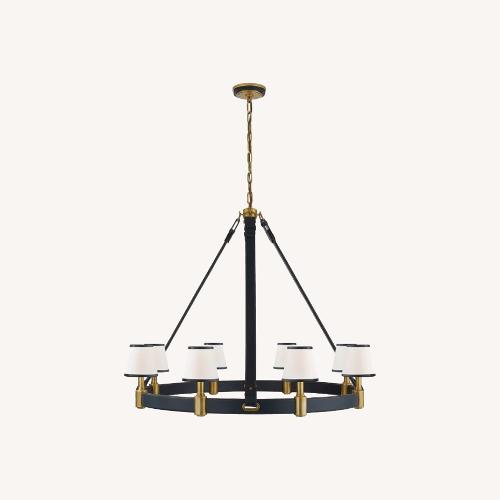 Used Ralph Lauren Blue Brass Ceiling Lamp for sale on AptDeco