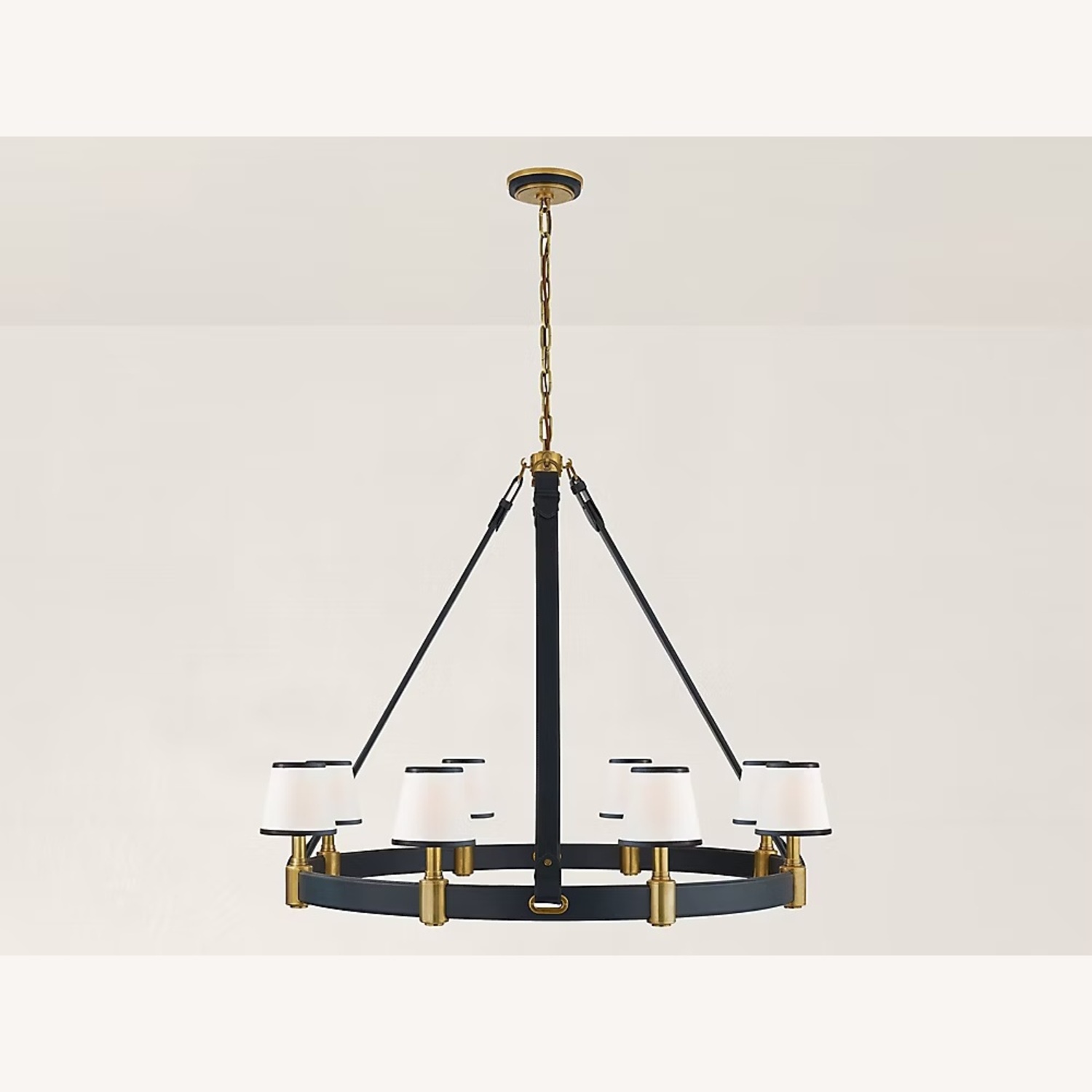Ralph Lauren Blue Brass Ceiling Lamp - image-5
