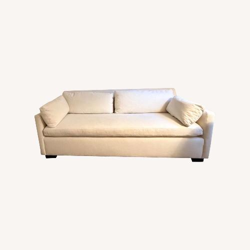 Used West Elm Haven White Linen Sleeper Sofa for sale on AptDeco