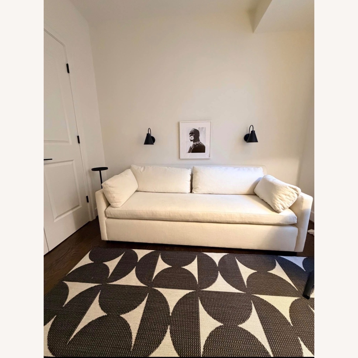 West Elm Haven White Linen Sleeper Sofa - image-1