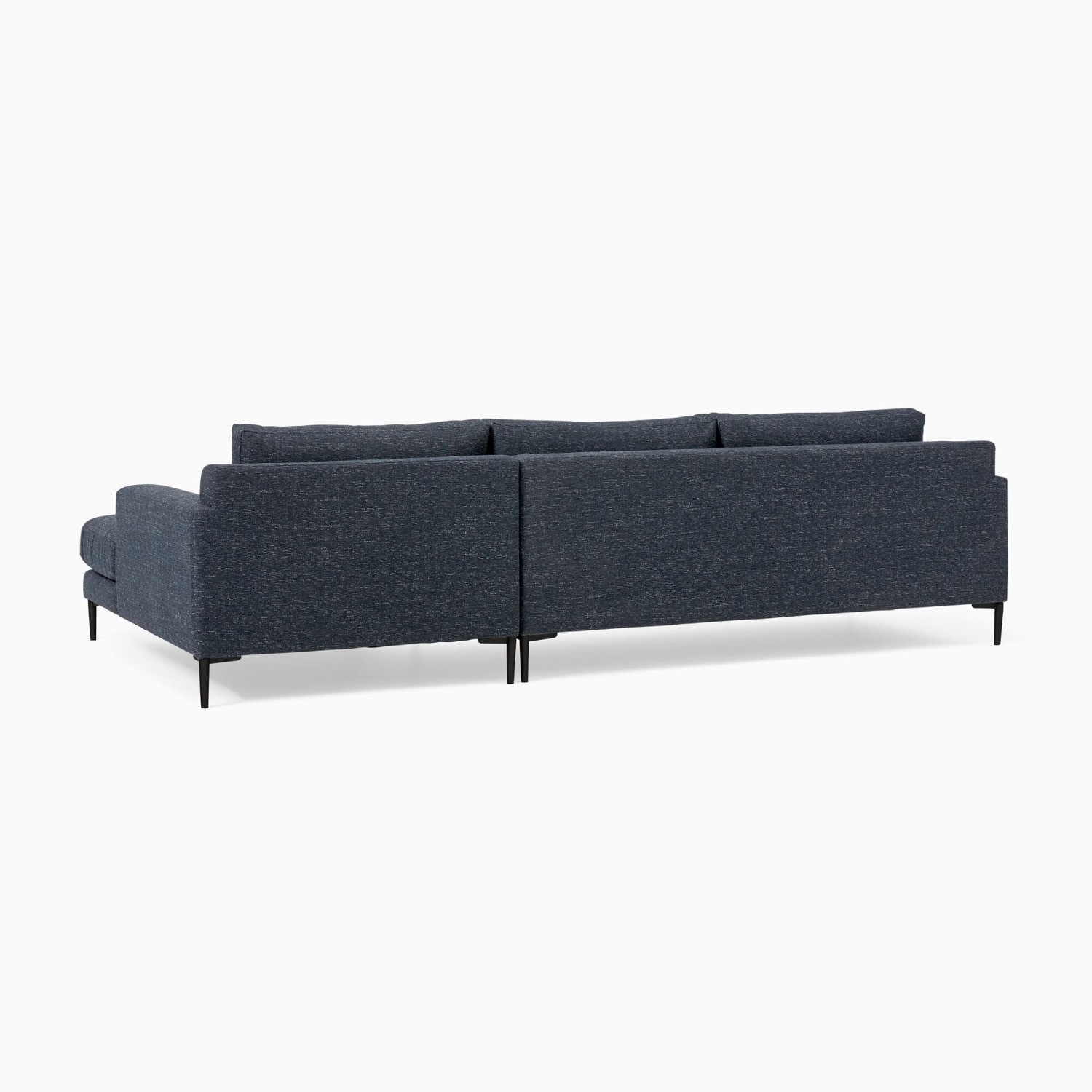 West Elm Hargrove Blue Fabric Chaise Lounge - image-3