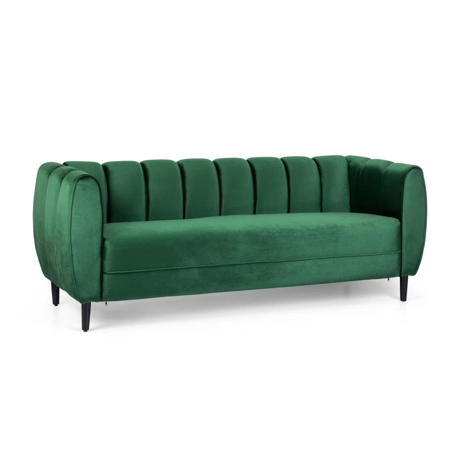 Wayfair Emerald Green Velvet Sofa - image-7