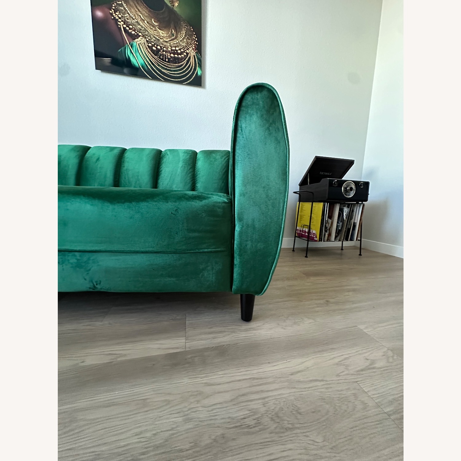Wayfair Emerald Green Velvet Sofa - image-3