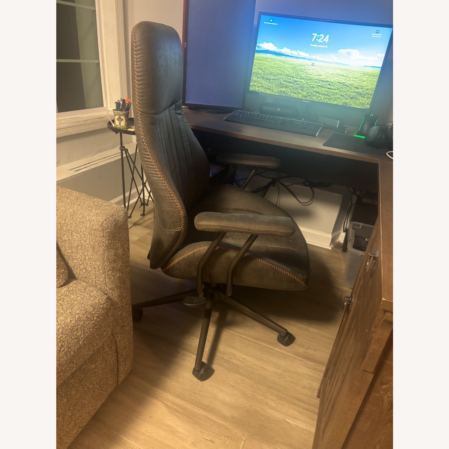 Wayfair Williston Forge Dark Gray Office Chair - image-3