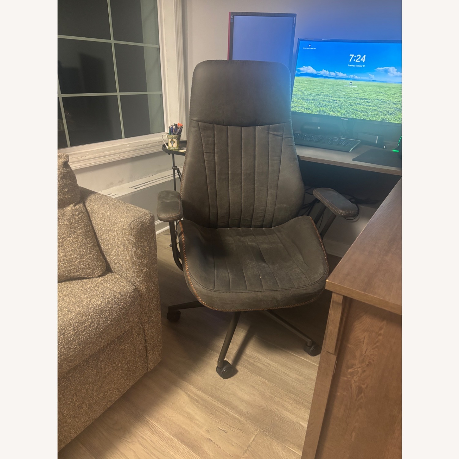 Wayfair Williston Forge Dark Gray Office Chair - image-2