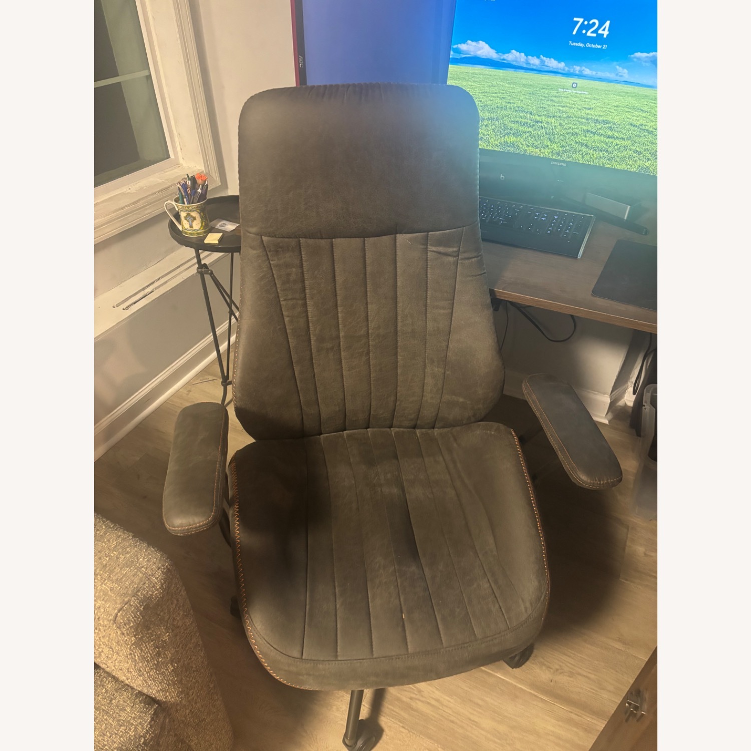 Wayfair Williston Forge Dark Gray Office Chair - image-1